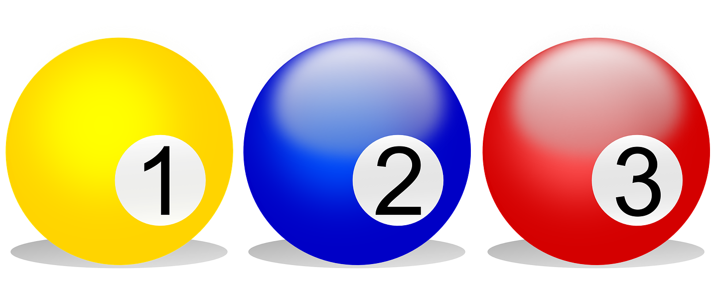 Tre biljardbollar