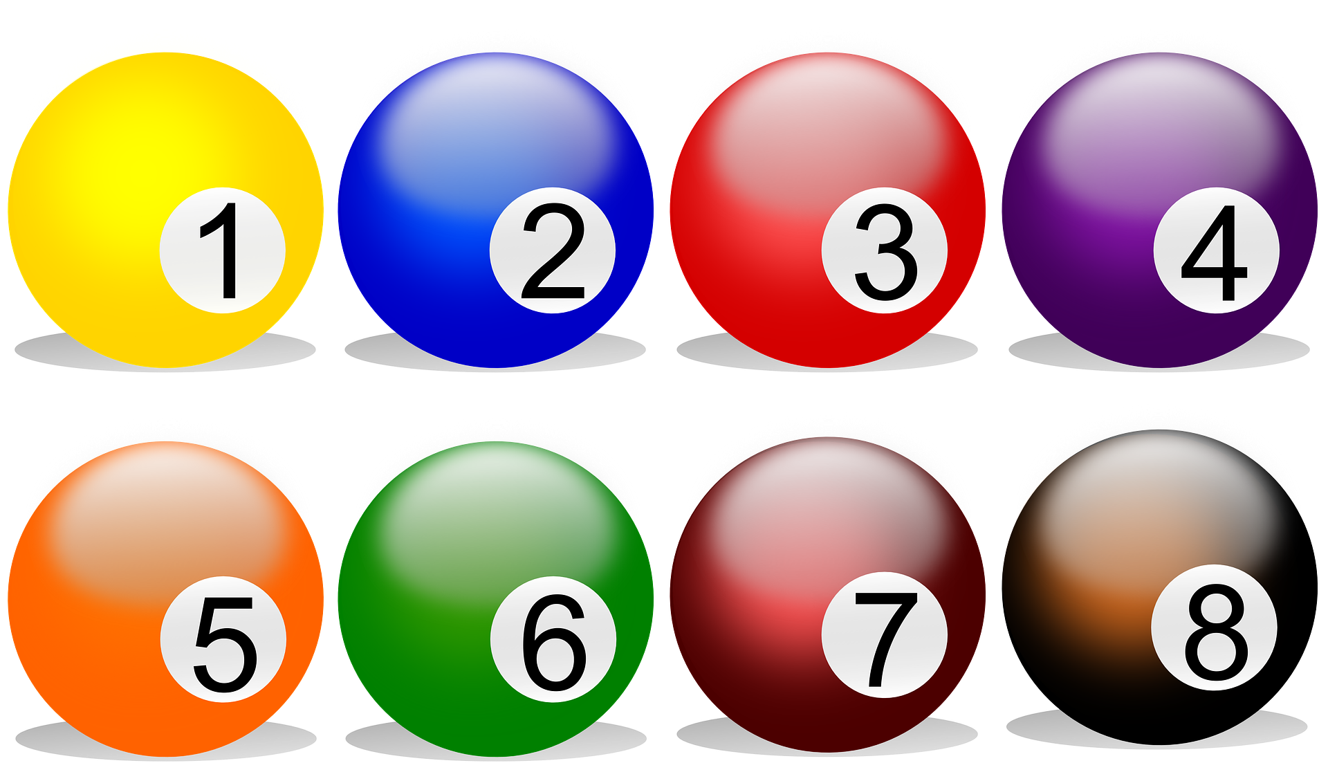 Åtta bollar symboliserar åtta säljtips